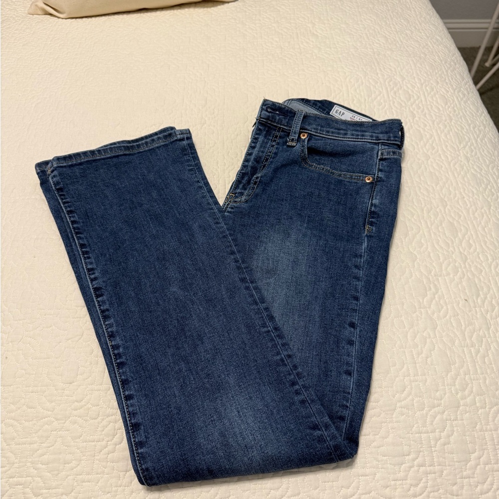 GAP Women's Baby Boot Midrise Blue Jeans
